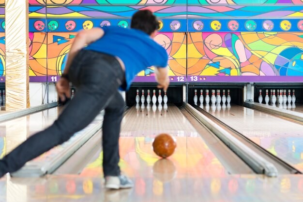 Create meme: bowling for children, bowling technique, bowling alley