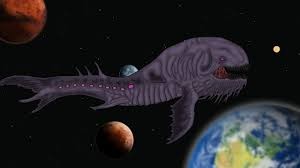 Create meme: space leviathan, bone shark subnautica, space 