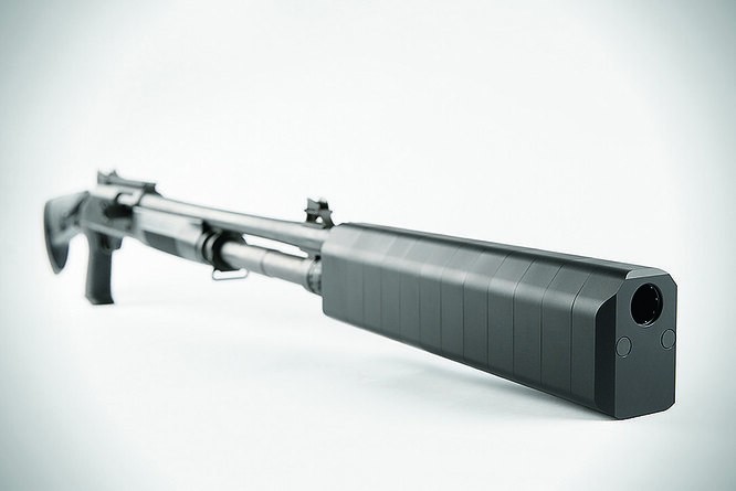 Create meme: silencerco silencer salvo 12, weapon silencer, silencer for a 12 gauge shotgun