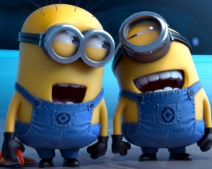 Create meme: minions funny, minions laughing, despicable me minions