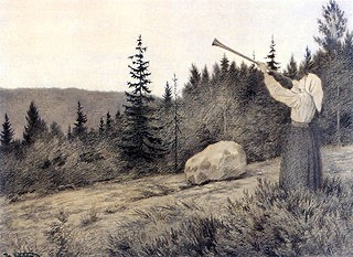 Создать мем: theodor kittelsen, теодор киттельсен картины, burzum filosofem обложка