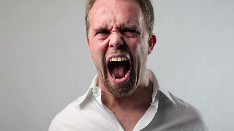 Create meme: anger , screaming man, an evil man 