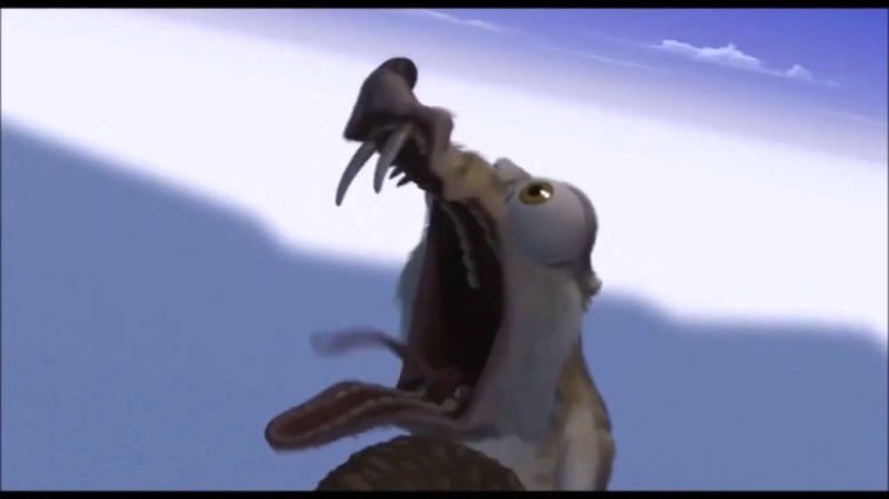 Create meme: scrat Ice Age 2002, Ice age saber-toothed squirrel, Ice age cartoon squirrel