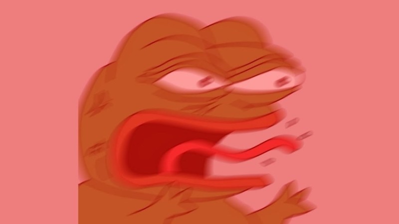 Create meme: screaming toad, Pepe is furious, meme of Pepe the frog 