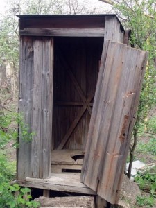 Create meme: wooden toilet, the toilet in the village, rustic bathroom