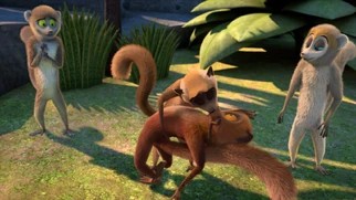 Create meme: lemur from madagascar, Long Live King Julian: The Exiled Animated Series 2017, madagascar cartoon lemurs