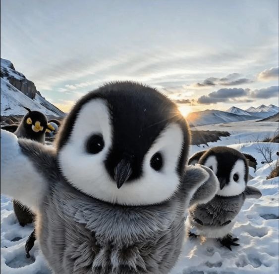 Create meme: Penguins are cute, the penguin is cute, photos of penguins