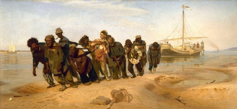 Create meme: Repin barge haulers, Ilya Repin boatmen on the Volga 1870 1873, Ilya Repin barge haulers on the Volga