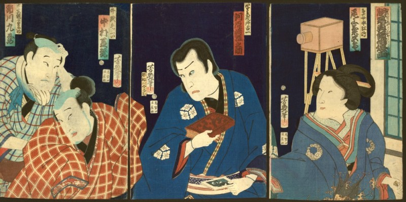 Создать мем: самураи японии, кагэма кабуки, утагава куниёси о-ива