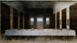 Create meme: the painting of the last supper of Leonardo da Vinci, the last supper, Leonardo da Vinci the last supper