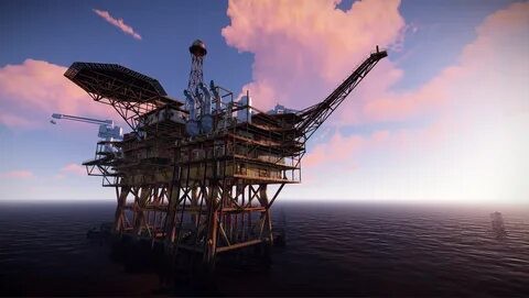 Create meme: oil platform, oil rig, oil rig rast 4k