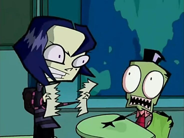 Создать мем: захватчик зим так, invader zim tak, гэз захватчик зим