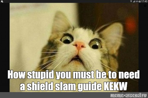 Meme How Stupid You Must Be To Need A Shield Slam Guide Kekw All Templates Meme