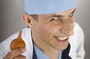 Create meme: cook dentist, face, the doctor with enema