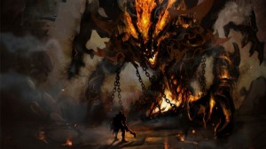 Create meme: demon fire picture, images of demons of hell, demon fire art