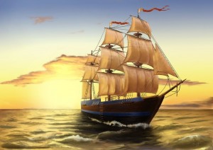 Create meme: the sail ship, sailing ship, a ship at sea