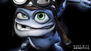 Create meme: frog crazy, crazy frog