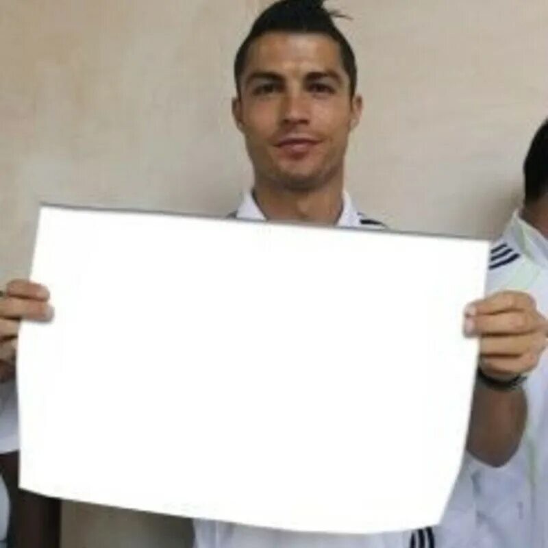 Create meme: ronaldo with a leaf, meme Ronaldo , ronaldo with a sign