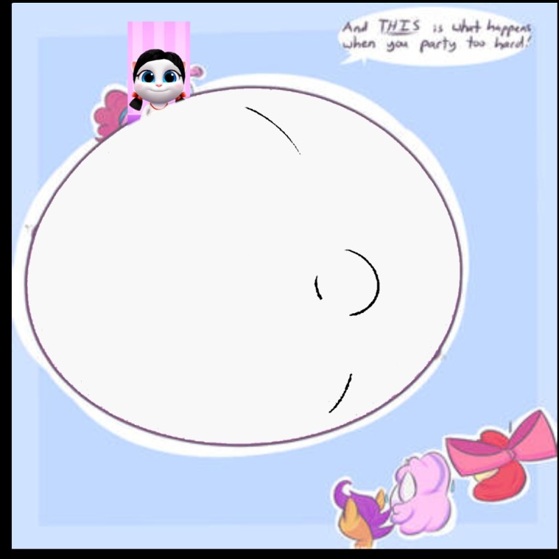 Create meme: fat pony princess Celestia, anime, slime inflation