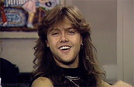 Create meme: Lars Ulrich 1988, James Hetfield, Lars Ulrich