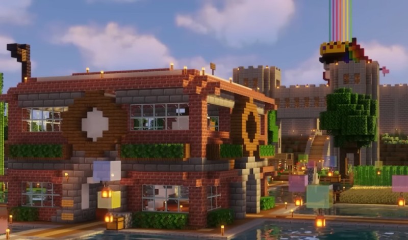 Create meme: beautiful houses in minecraft, buildings minecraft, beautiful minecraft houses