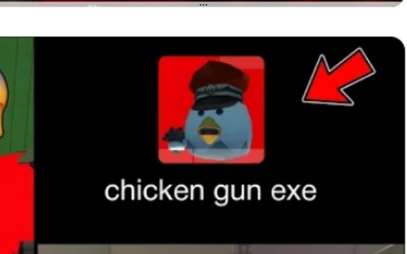 Create meme: text , chicken gun, chicken gun game