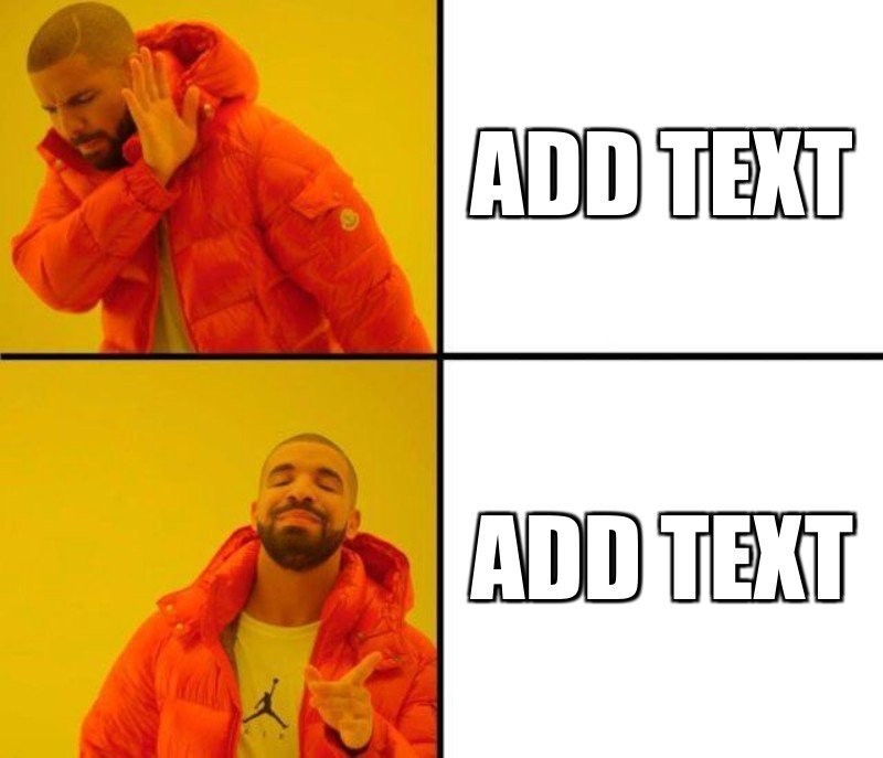 Create meme: meme with a black man in the orange jacket, text , drake meme