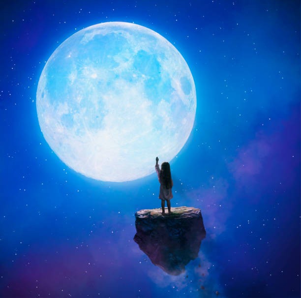 Create meme: moon touch, on the background of the moon, art of the moon