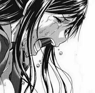 Создать мем: аниме слёзы боль, плачущая девушка аниме, аниме плачет чб