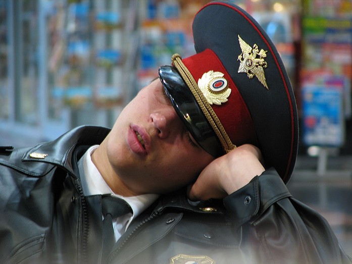 Create meme: A tired policeman, law enforcement agencies, police