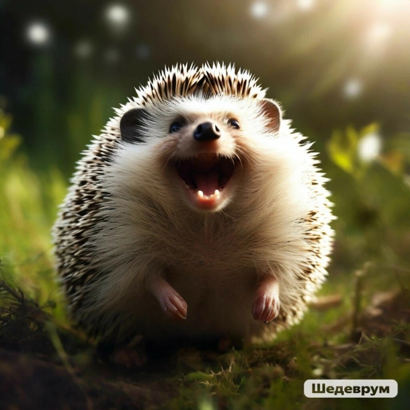 Create meme: the hedgehog is cool, funny hedgehog, smiling hedgehog