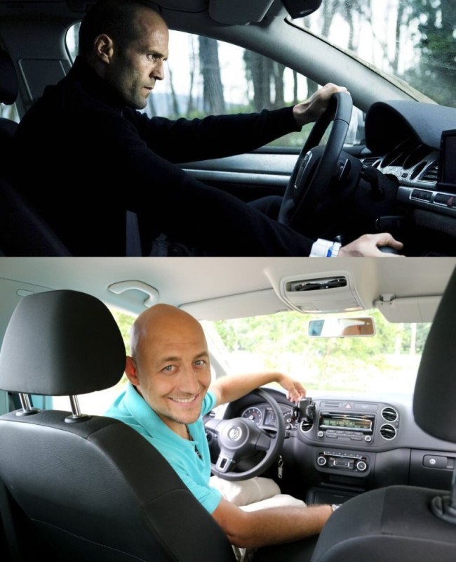 Create meme: Statham behind the wheel, Jason Statham behind the wheel, Jason Statham Transporter 3 