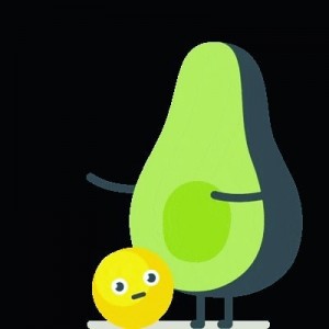 Create meme: avocado, cute drawings avocado, avocado sweet