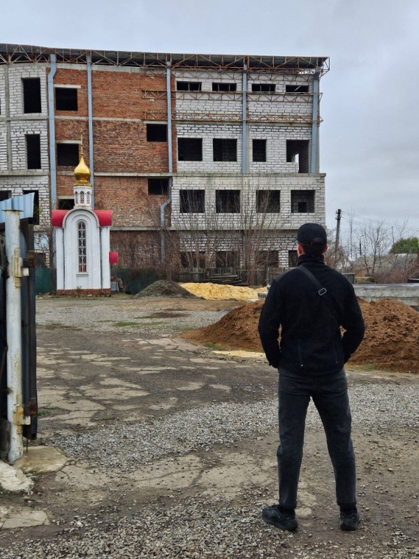 Create meme: new cancer center in volgograd, construction site, construction 