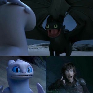 Create meme: toothless and day, to train your dragon 3, toothless and day fury