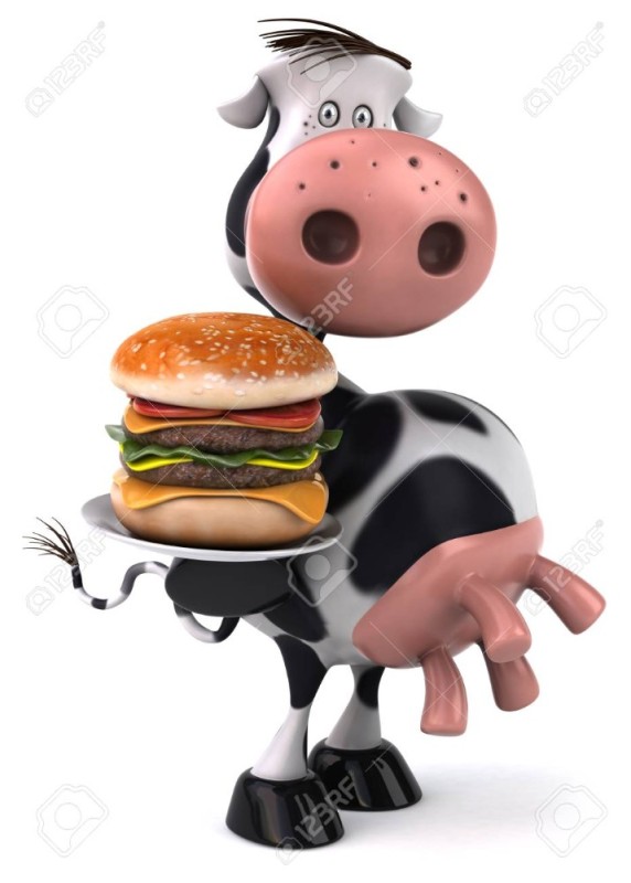 Create meme: burger 3d, cow burger, burgers and cows