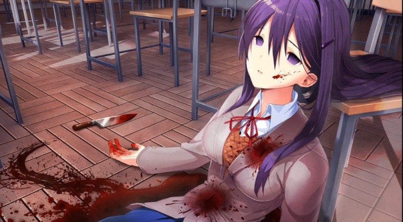 Create meme: doki doki literature club yuri, Yuri from Doki Doki, doki doki literature