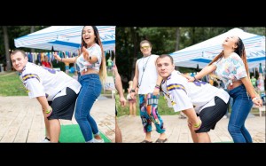 Create meme: camp, people, dance flashmob