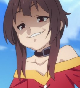 Create meme: konosuba, megumin konosuba, smug