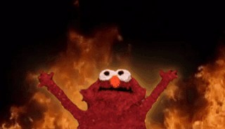 Create meme: darkness, sesame street elmo the satanist, memasuki funny