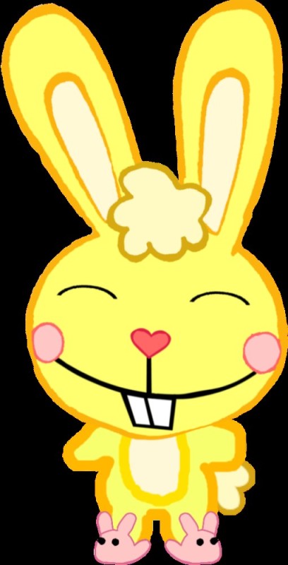 Create meme: cuddles happy tree friends, happy tree friends , yellow hare happy tree friends