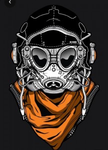 Create meme: vector illustration, modern gas masks, masks