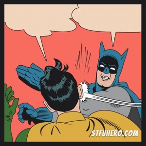 Create meme: Batman, Batman slap meme, to batmeat Robin
