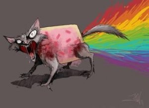 Create meme: evil, creepypasta, nyan cat