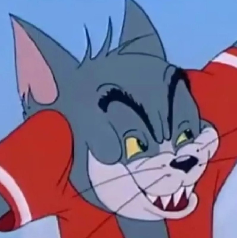 Create meme: meme of Tom and Jerry , cat Tom , Tom of Tom and Jerry smiles