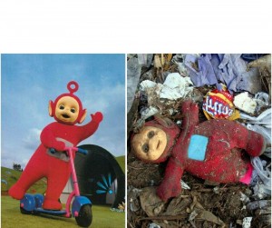 Create meme: yellow teletubby, Teletubbies scooter, Teletubbies in box 1999