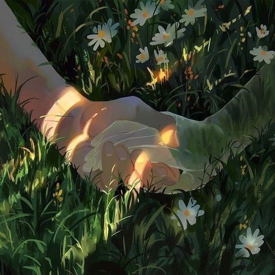 Create meme: Anime summer aesthetics, hand with flowers, Scholz flowers