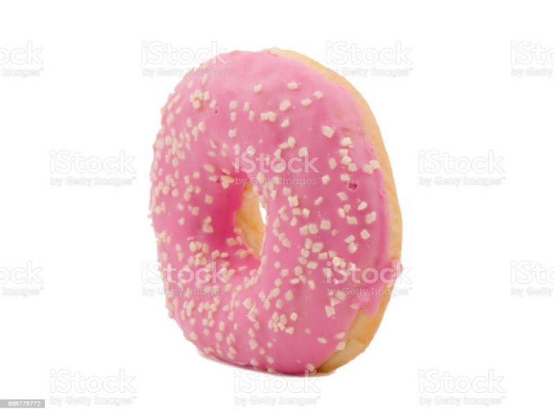 Create meme: donut on a white background, pink donut, donut