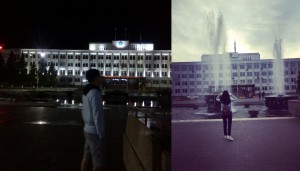 Create meme: the city, Tuva the white house, photos of the city hall of Magadan