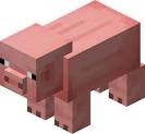 Create meme: pig minecraft, pig from minecraft, minecraft pig
